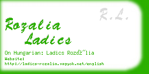 rozalia ladics business card